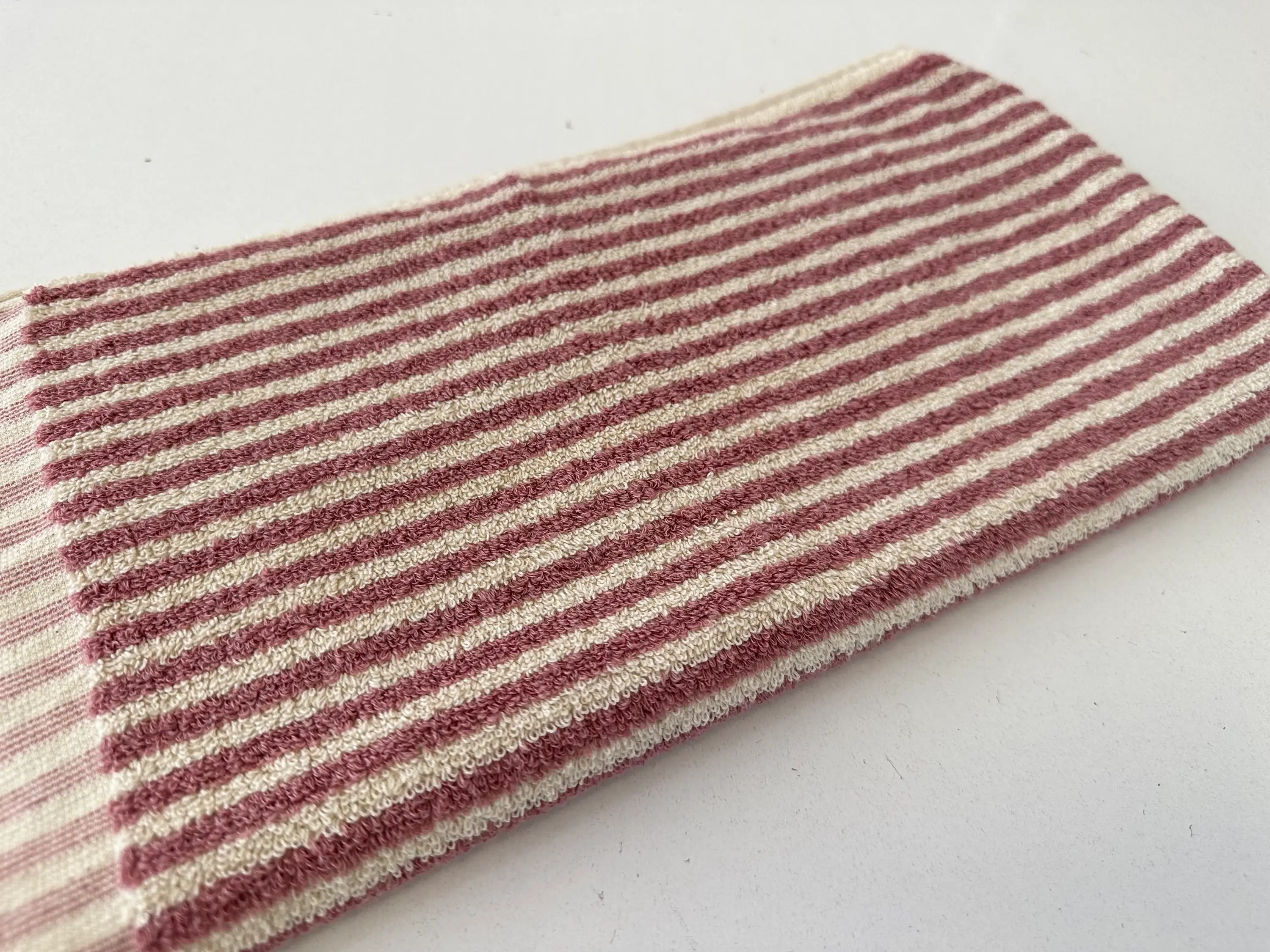 YURTLUS - Wholesale Hand towel - Organic Stripes Series - Hand Towel 18x 37,Soft Thick Towel, Kitchen Towel - Old Rose3