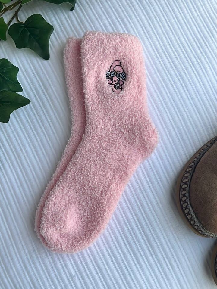 Peony Lee Art - Wholesale Socks - Women's - BT21 Flower Power Cooky Fuzzy Sock