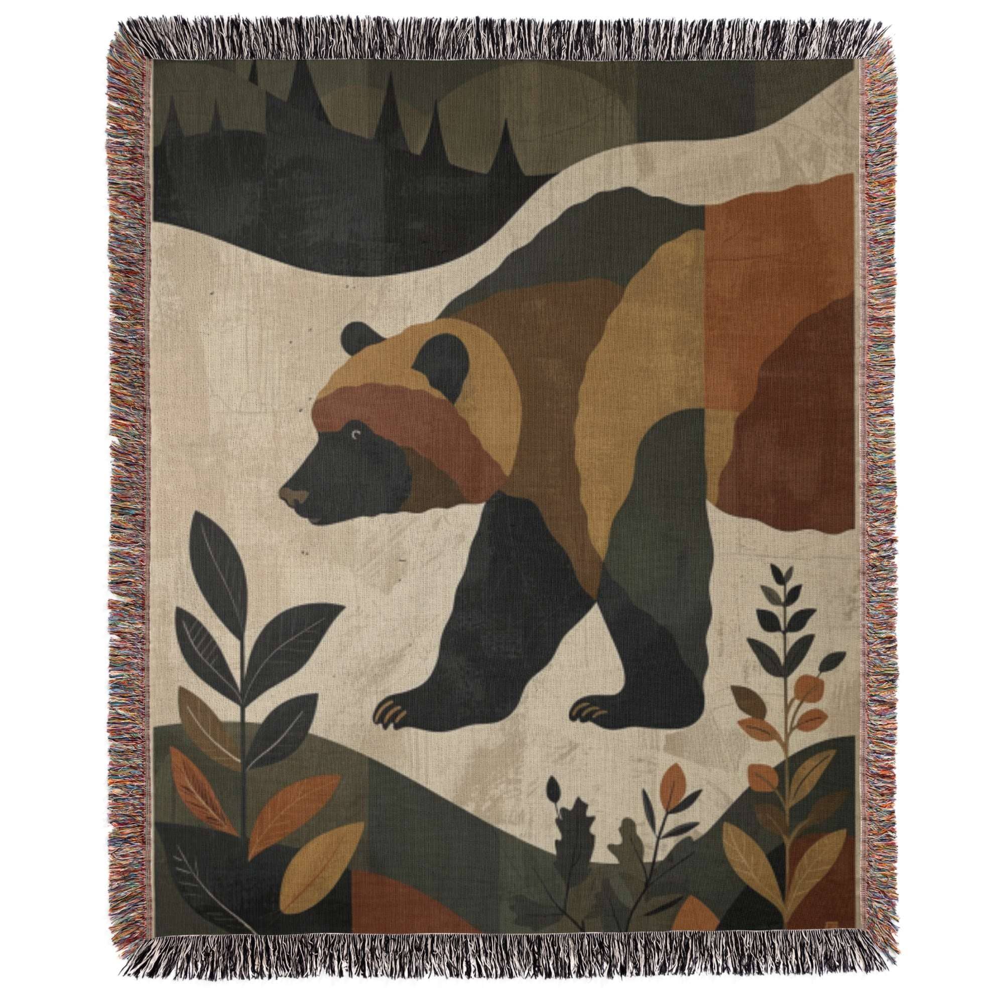 Havelli Studio – wholesale Throw blanket – Vioretta Rustic Bear Woven Blanket2