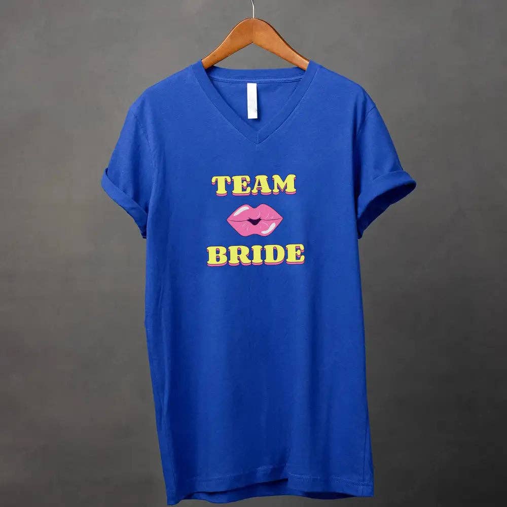 Adorb Custom Tees - Wholesale Screen Printed T-Shirt - Women's - 🍾 Team Bride & The Bride 💍 Bachelorette Party Matching V-Neck T-Shirts12