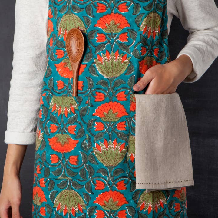 Danica Heirloom - Wholesale Apron - Allure Block Print Apron
