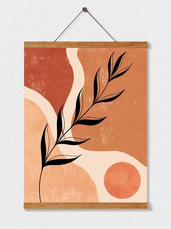 Sort blad kunsttryk for engroshandel hos Illustrations Its Funny Howww Inc