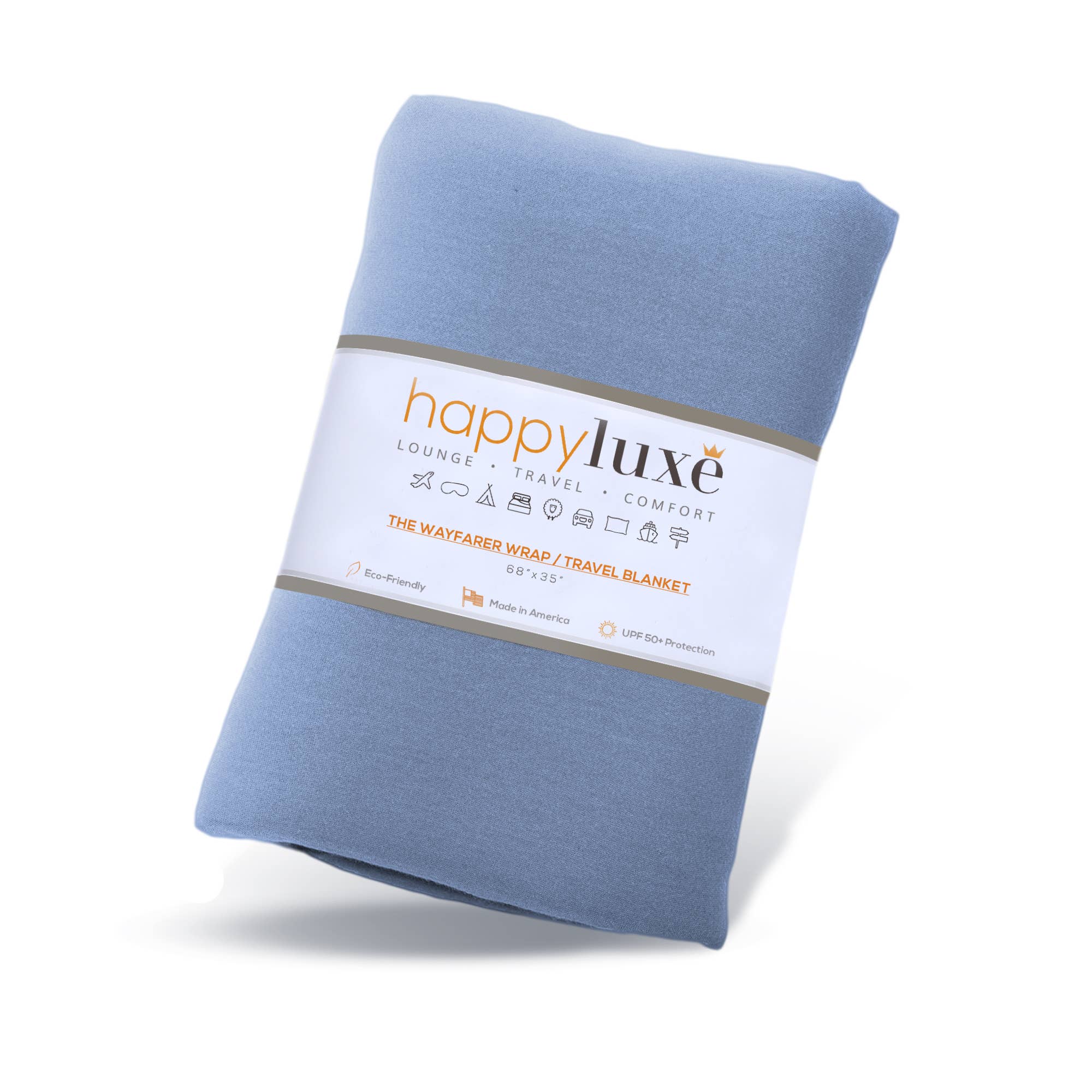 HappyLuxe - Wholesale Omslagdoek - Dames - The Wayfarer draagdoek en sjaal voor op reis | Serenity Blue6