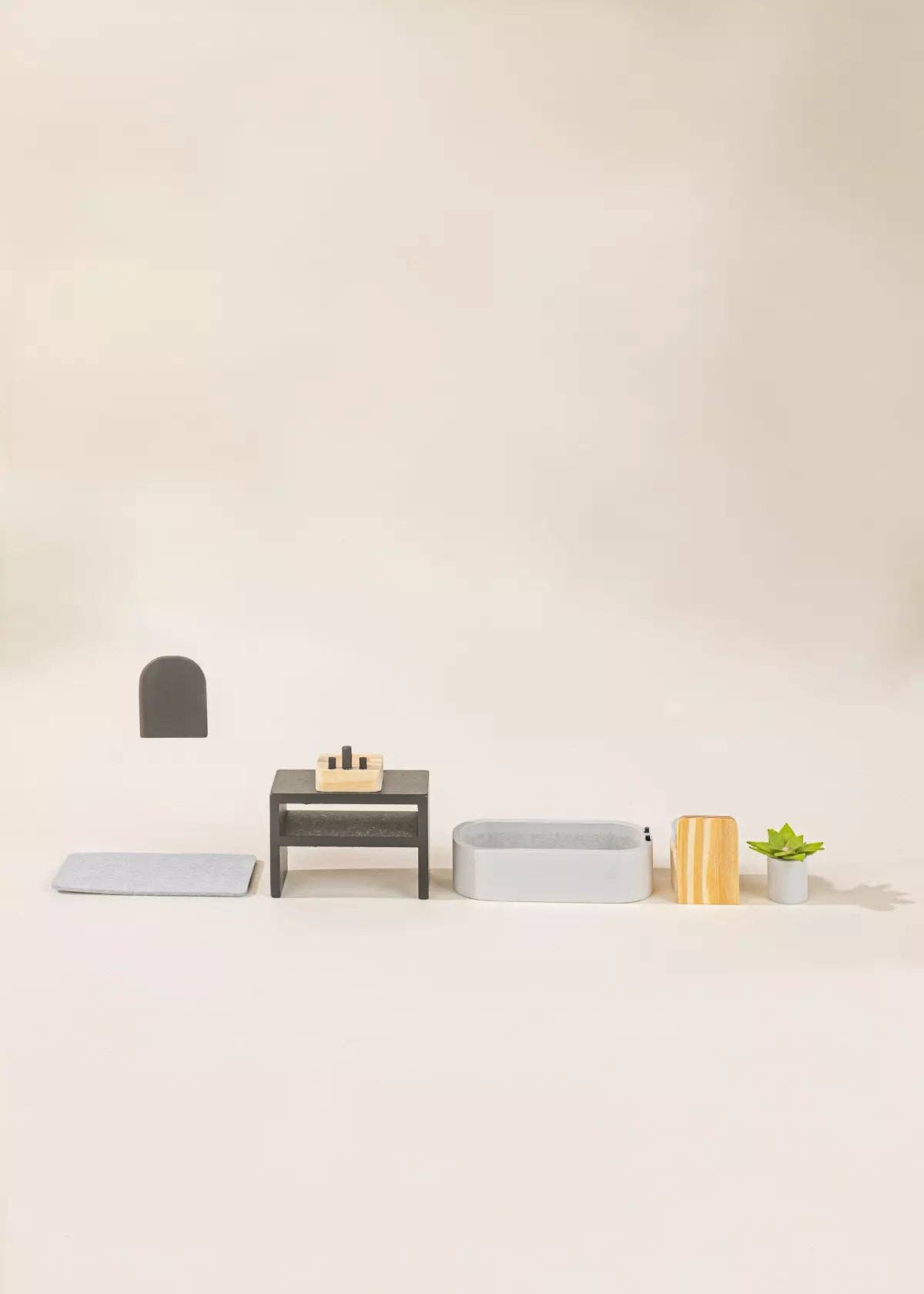 Coco Village - Wholesale Doll Accessory Kit - Kids - Wooden Doll House Bathroom Furniture (6pcs)3