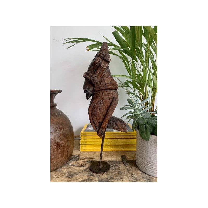 Paloma Black (Casa Natura Design, S.L.) – Estatueta decorativa por atacado – Peças arquitetónicas originais de madeira de teca antiga da Índia2