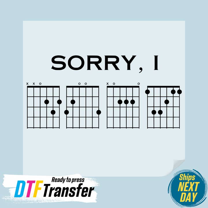 Guitar Tab Joke Slogan DTF Transfer and other Purchase Wholesale guitarras clásicas. Free Returns & Net 60 Terms on Faire trending on Faire.