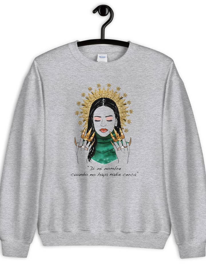 Felpa unisex, Rosalía Santa per la vendita all'ingrosso da parte di El loco del Pelo Rizo