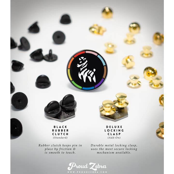 Proud Zebra - Wholesale Lapel Pin/Button - Polyamory Flag - Flag Cube Pin7
