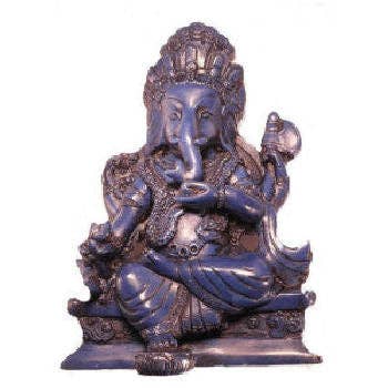 Ganesh Statue Lapis looking RG-050B for wholesale by Dorjebajra Tibet Shop