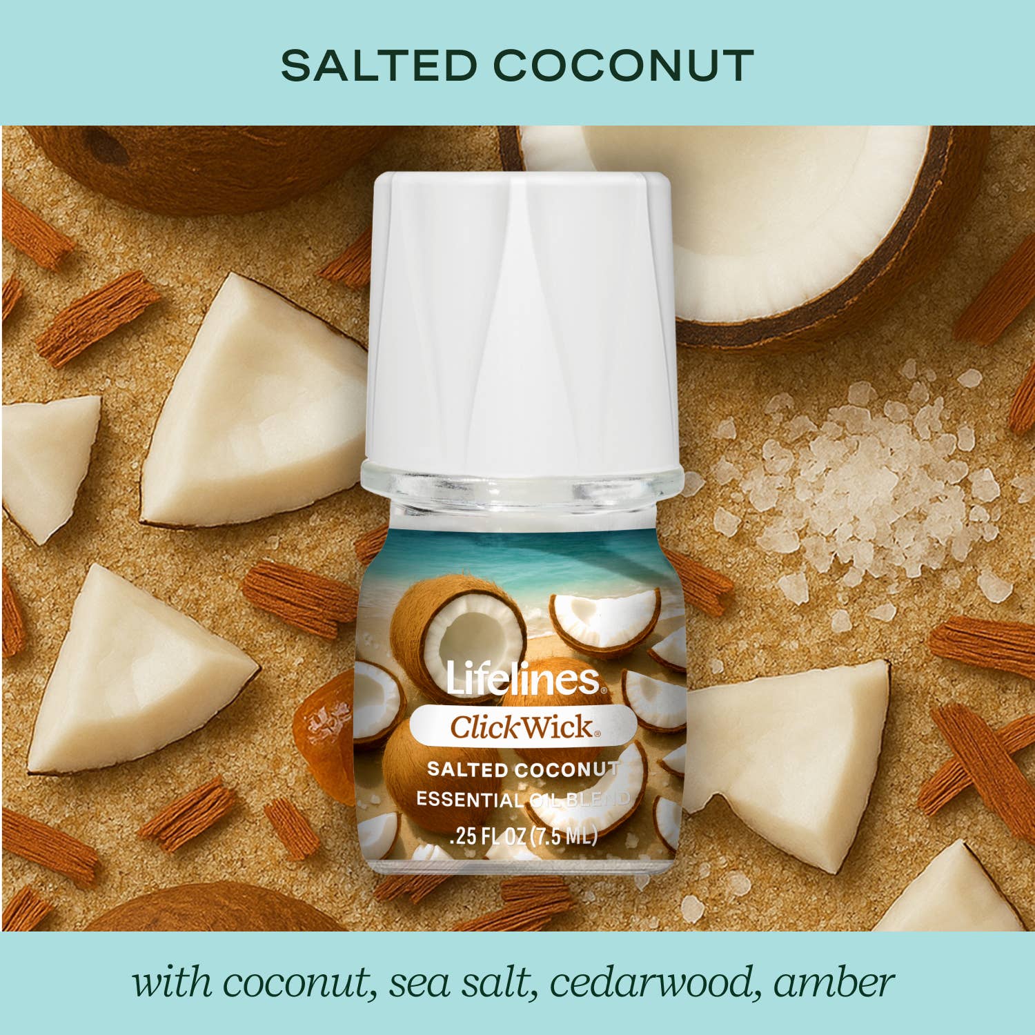 Lifelines - Wholesale Essential Oil - ClickWick Salted Coconut Refill2