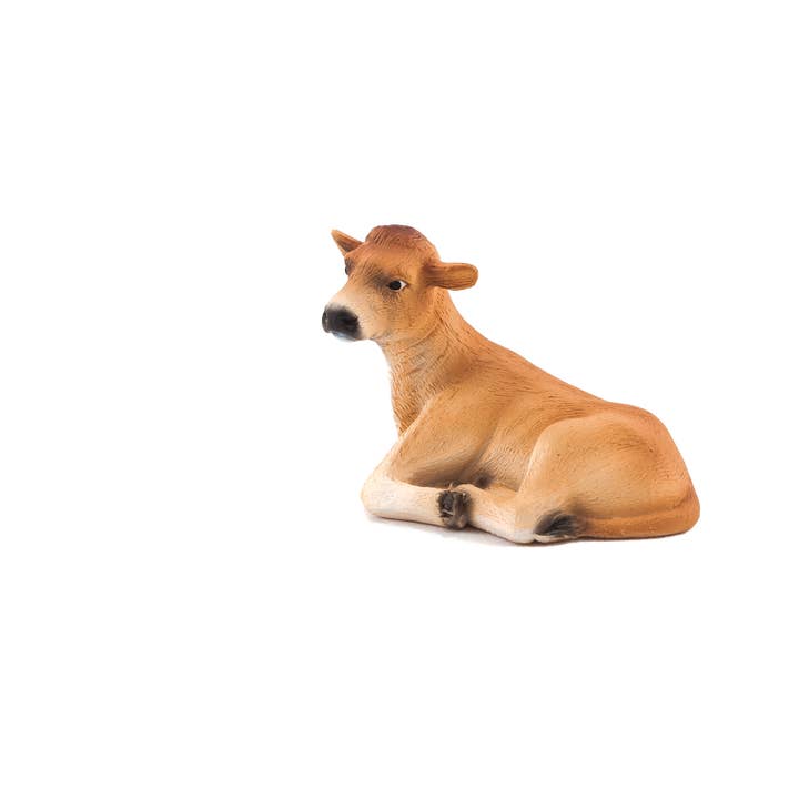 Mojo - Wholesale Figurine Toy - Kids - Mojo Jersey Calf Lying Down Animal Figurine0