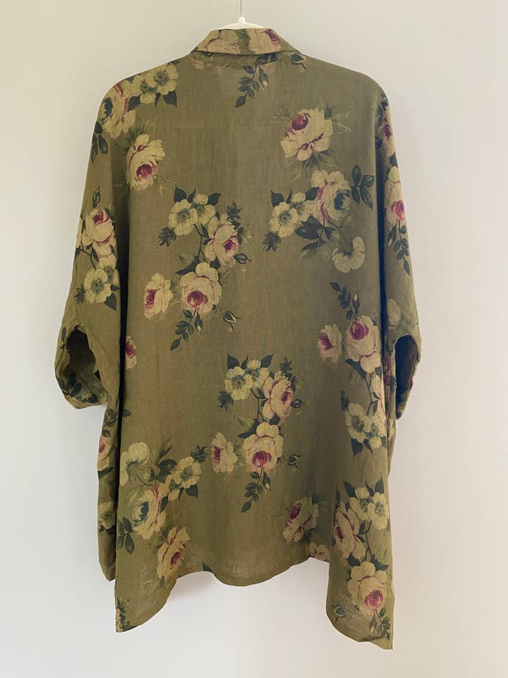 Miss Rose Sister Violet - Venta al por mayor Camisa con botones - Mujer - MUJERES - Camisa FLORAL de Lino Teddy23