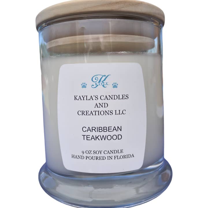Caribbean Teakwood Candle for wholesale by Kayla’s Candles and Creations