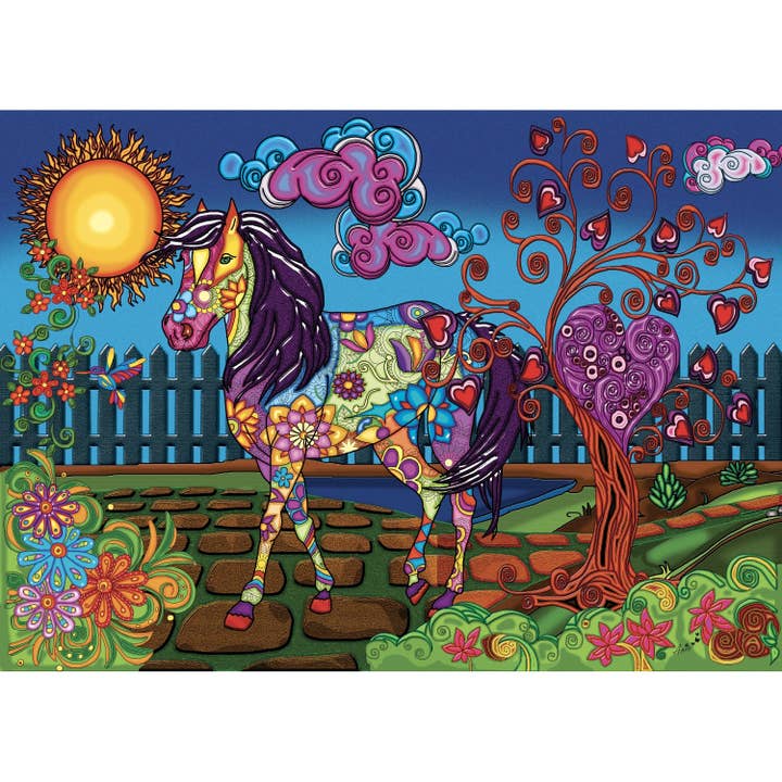 Puzzle 1000 pièces de jardin de fleurs pour la vente par JaCaRou Puzzles Inc.