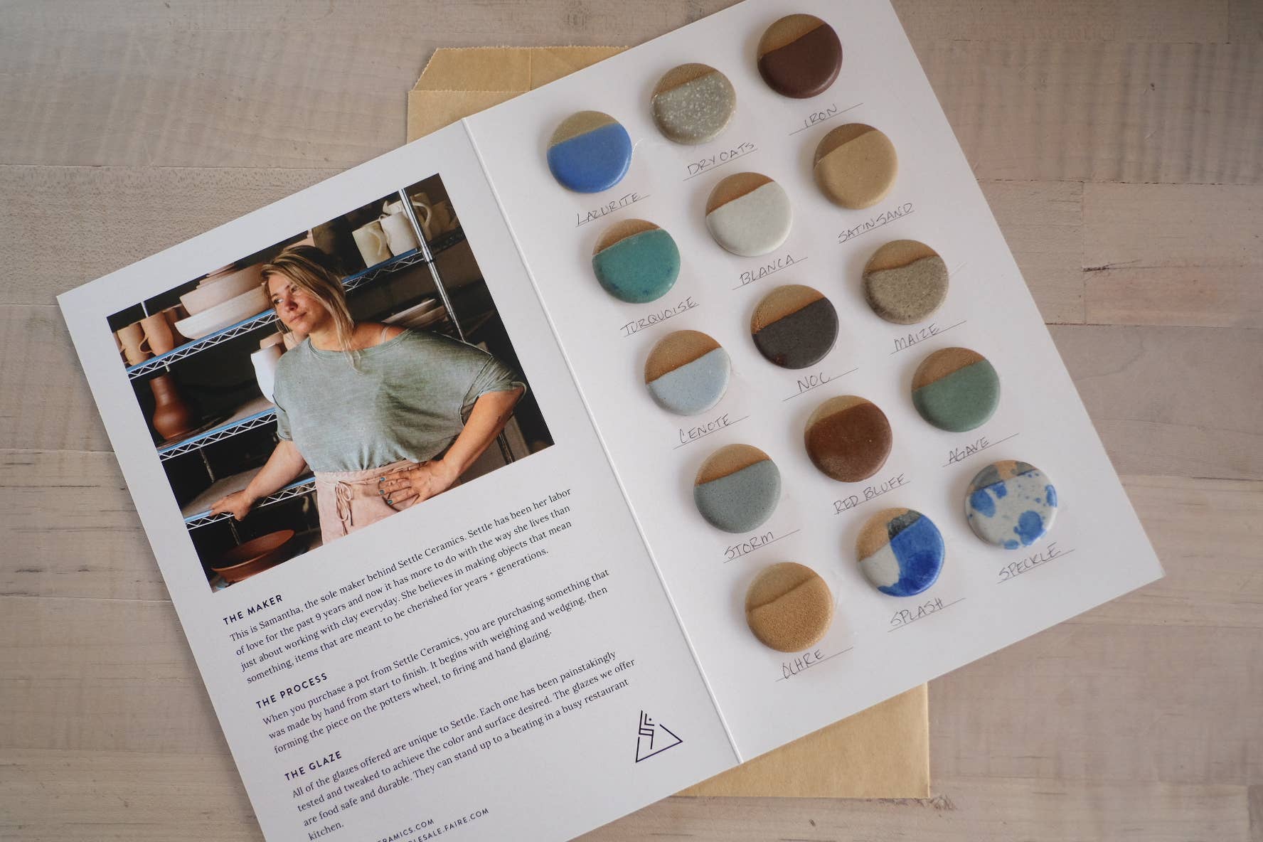 Settle Ceramics - Wholesale Retailer Sample - Kids & Baby - Glaze Sample Card0