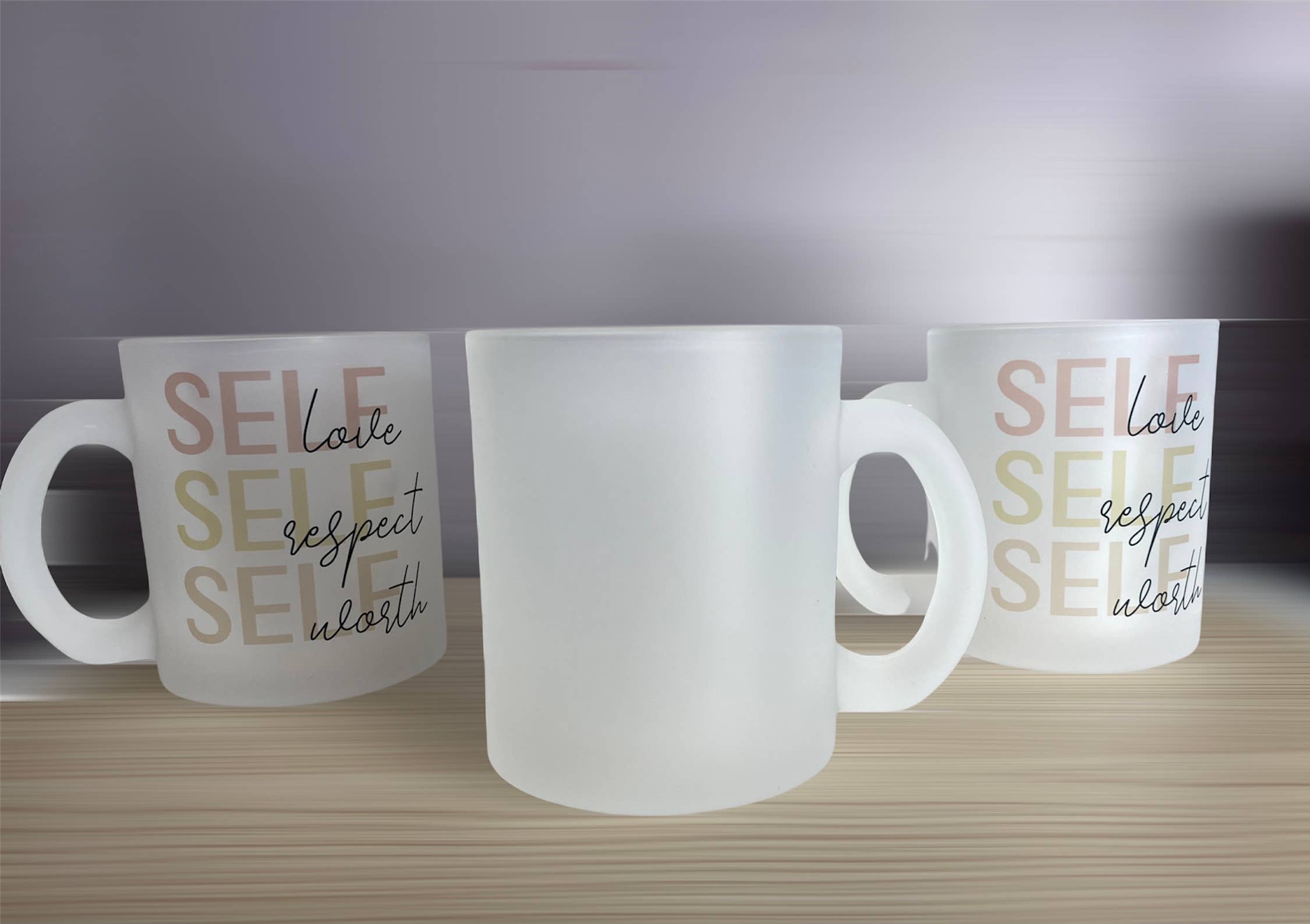 D2JCrafts - Wholesale Coffee Mug - Self Love, Self Respect, Self Worth,Frosted Coffee Mug6