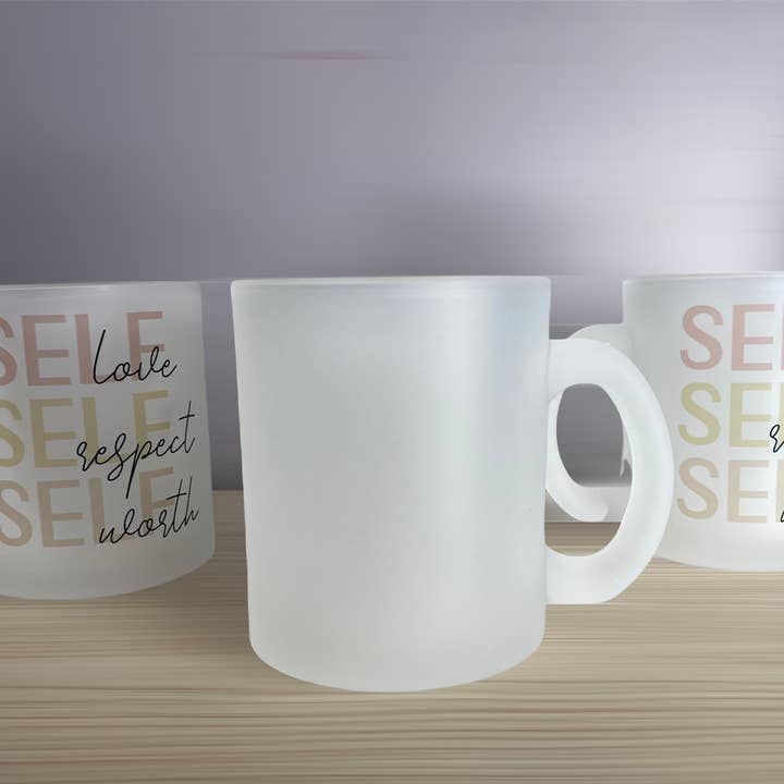 D2JCrafts - Wholesale Coffee Mug - Self Love, Self Respect, Self Worth,Frosted Coffee Mug6