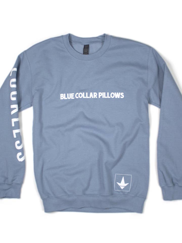 Blue Collar Pillows | Fleece Sweatshirt for wholesale by Luckless Outfitters