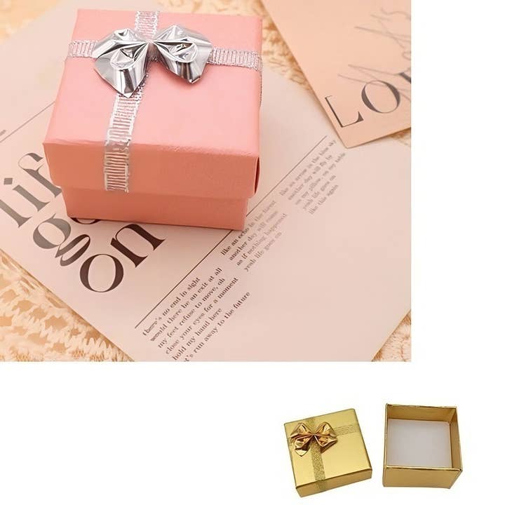 Diacly - Wholesale Gift box - 24 PK Bow Deco Small Jewelry Gift Box