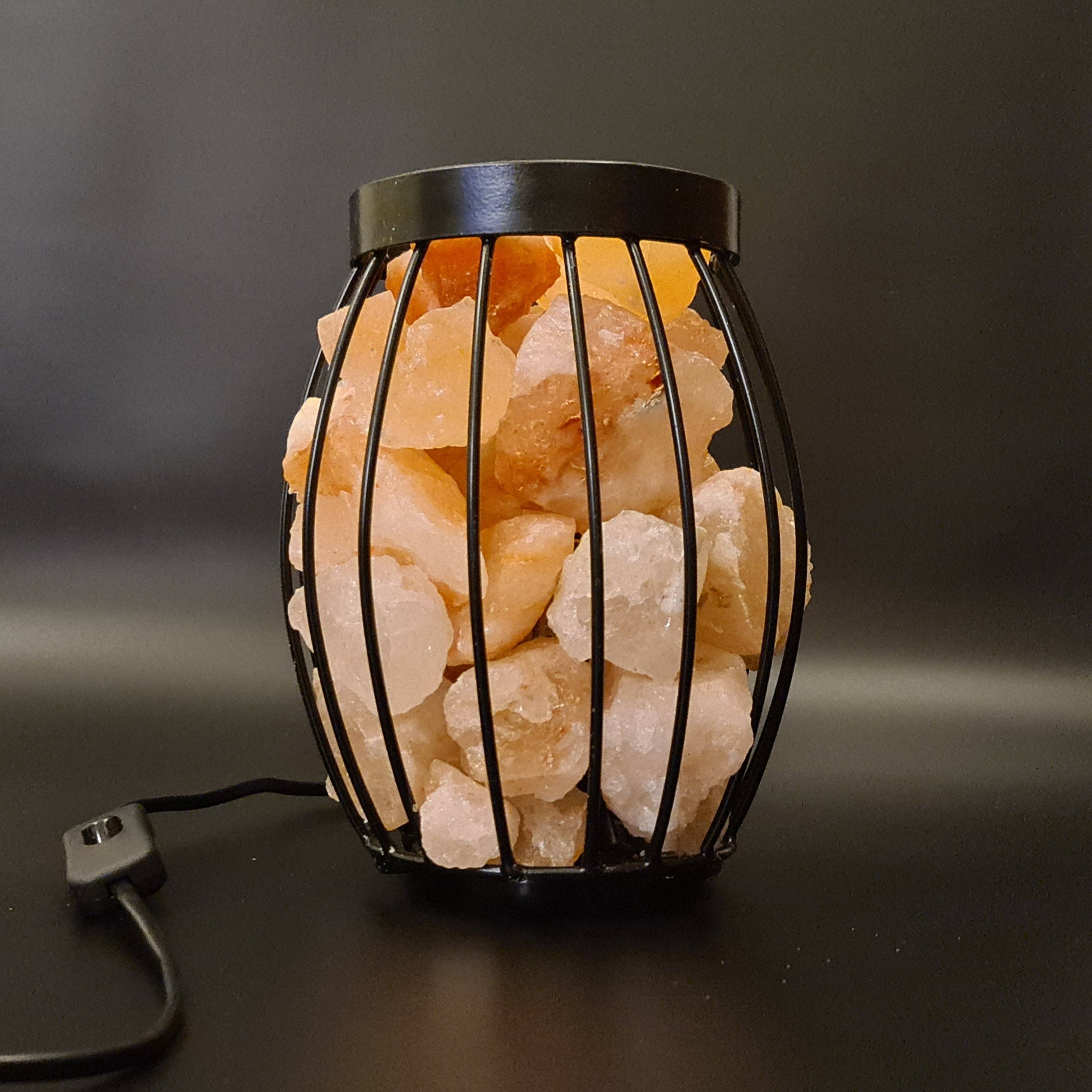 Gemstone Gifts Ltd. – wholesale Salt lamp – Himalayan Salt Lamp - Metal Basket (Oval Round Top)6