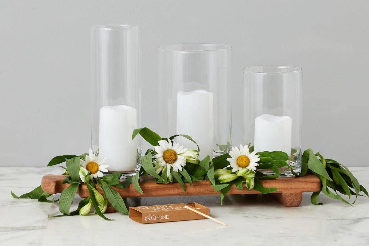 etúHOME - Wholesale Candle Holder - Glass Hurricanes, Set of 31