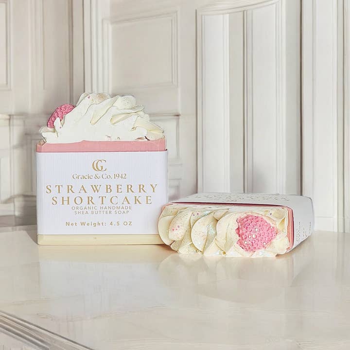 Gracie & Co. 1942 - Wholesale Bar Soap - Strawberry Shortcake Shea Butter Soap bar
