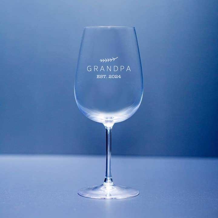 Grandpa Stemmed Wine Glass- Stick for wholesale by Morning Fog Studios