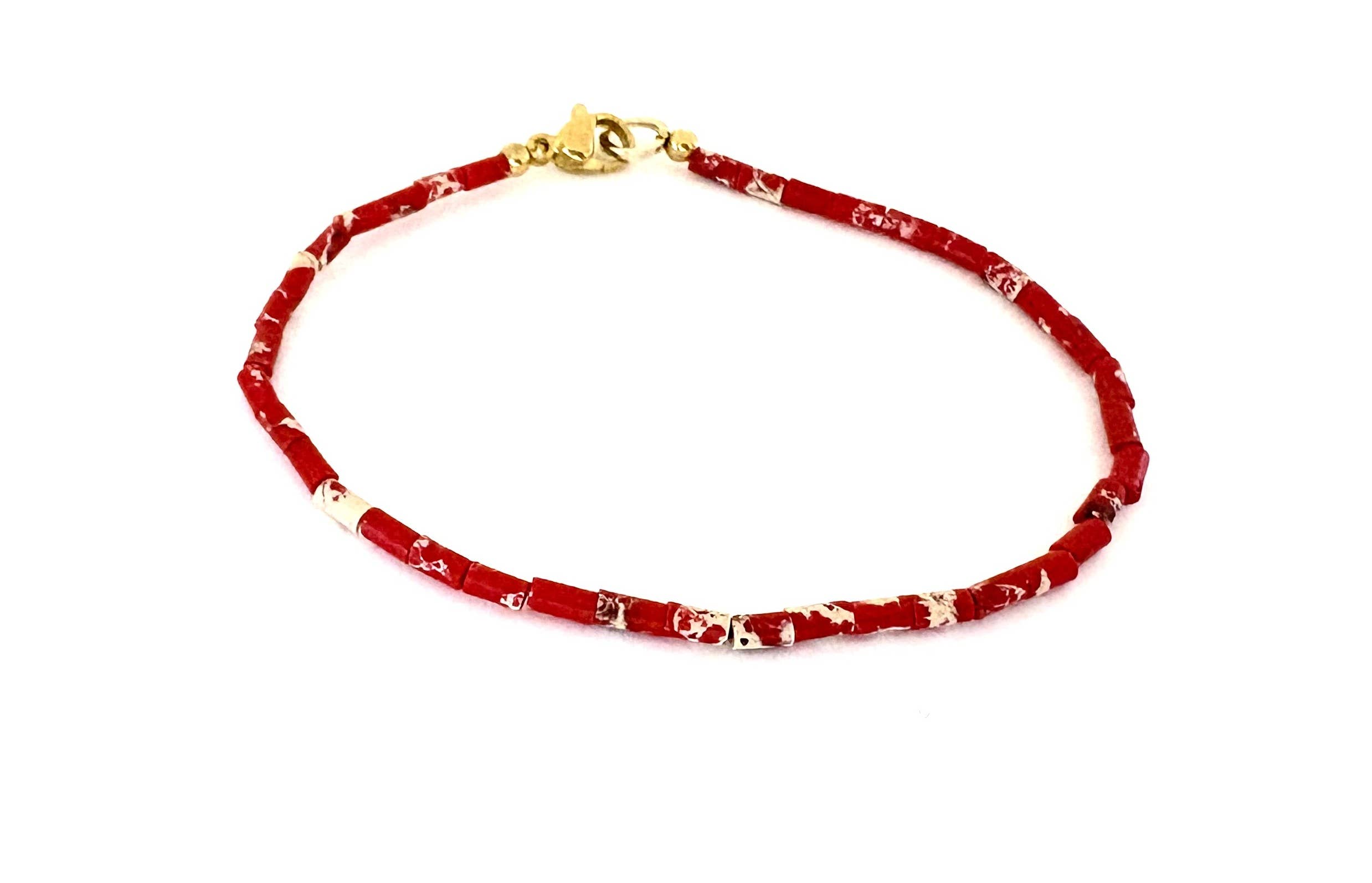 Chic Le Freak - Vendita all'ingrosso Bracciale con perline - Bracciale pietra imperatore rosso0