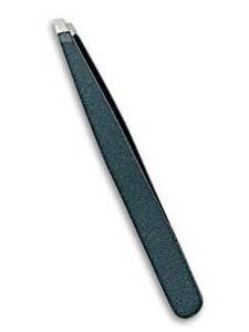 Tweezers Slant Tip 4.0” BLACK for wholesale by Princess Care