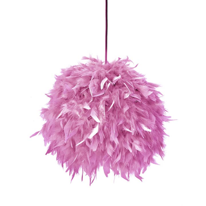 Pink Feather Pendant Ceiling Lamp Boho for wholesale by Geometrik Design