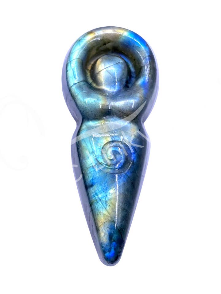 (PK 3)CARVING - GODDESS LABRADORITE (PK 3) 2" for wholesale by Oceanic Linkways Inc