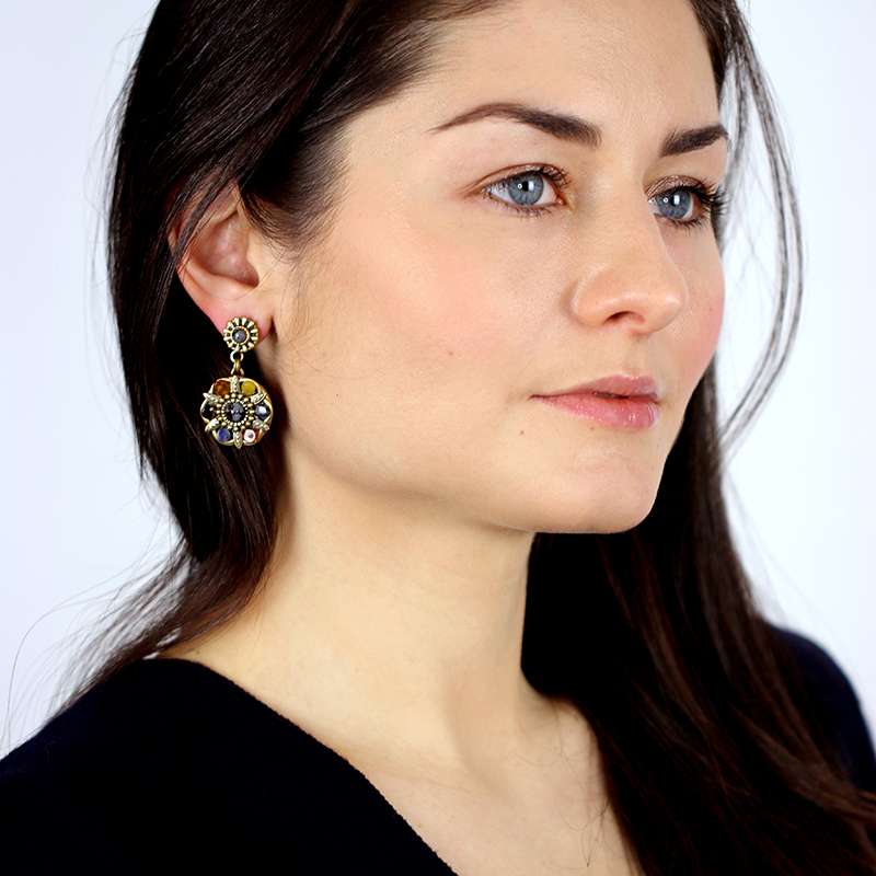 Michal Golan Jewelry - Vente Boucles d'oreilles pendantes - Boucles d'oreilles Durango Double Cercle1