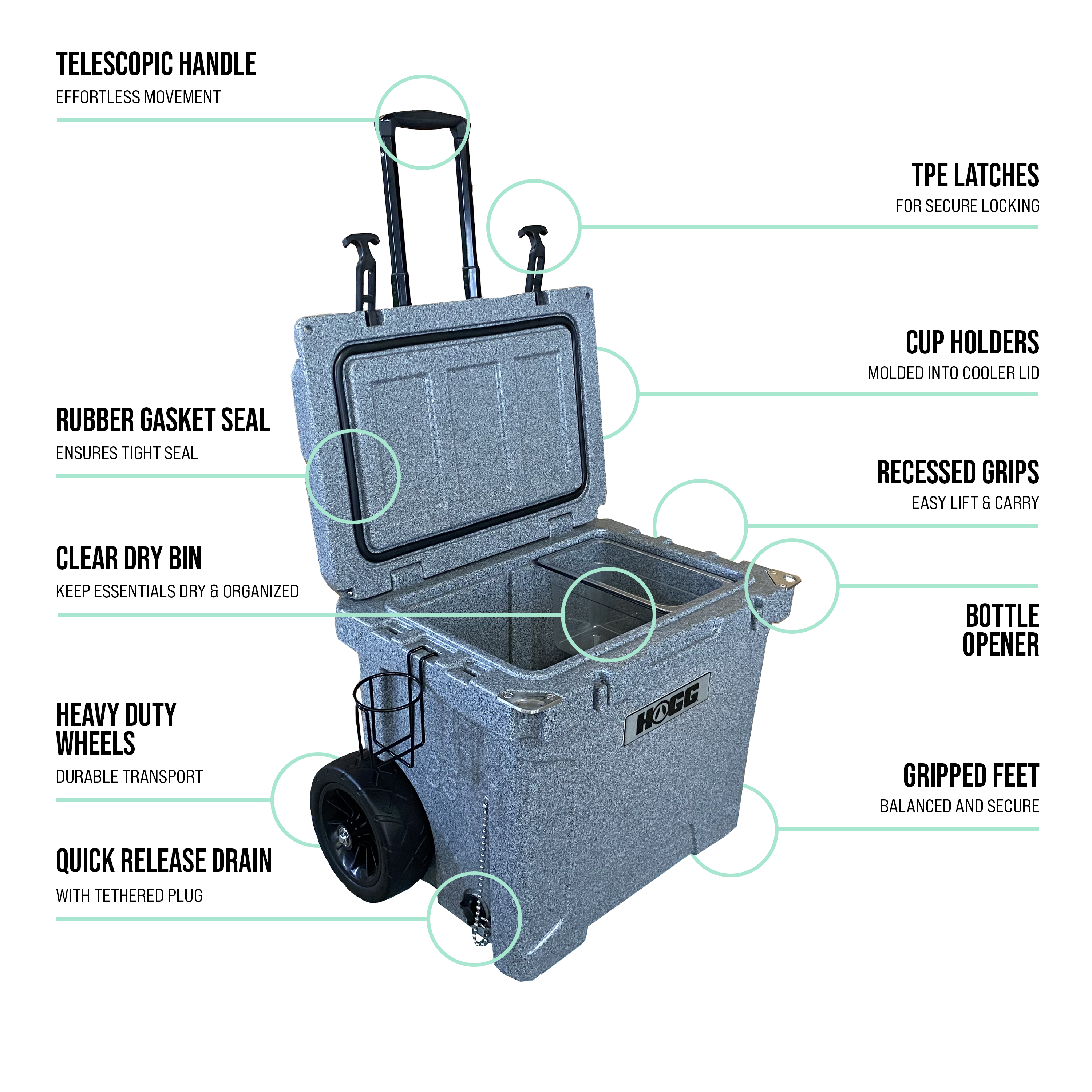 Hogg Outfitters - Vente Glacière/sac isotherme - Glacière 35 QT avec roues Hogg Outfitters2