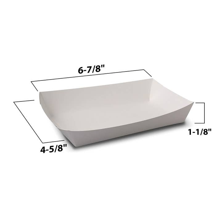 MT Products - Wholesale Disposable Plate - MT Products Shallow White Paper Food Trays1