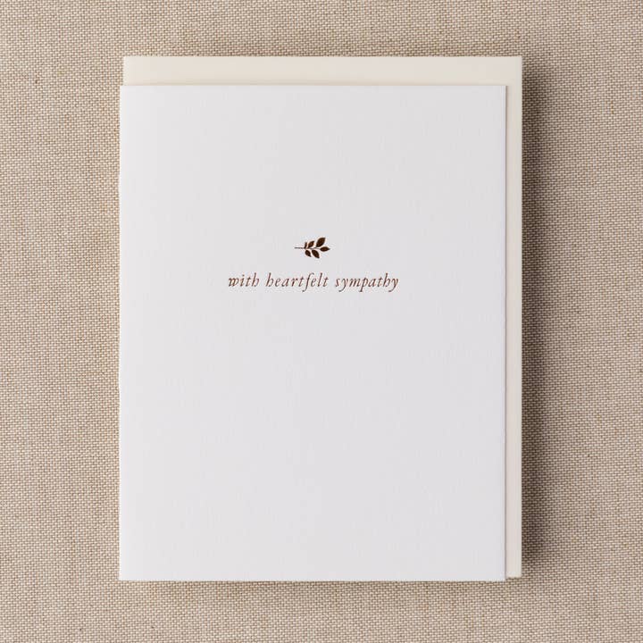 Carte de condoléances Sprig pour la vente par Pinecrest Printery