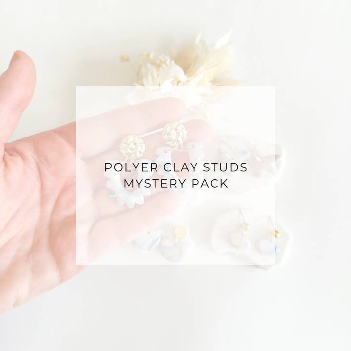 Polymer Clay Stud Mystery Packs for wholesale by Pollie & Res