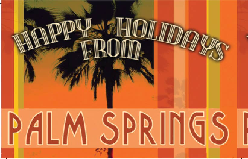 Wright Card Company - Wholesale Season's Greetings Card - Palm Springs Happy Holidays Card - Box Set of 10 (C10377)2