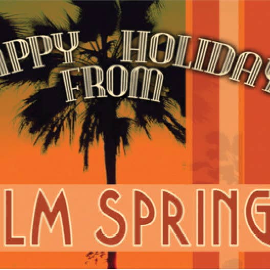 Wright Card Company - Wholesale Season's Greetings Card - Palm Springs Happy Holidays Card - Box Set of 10 (C10377)2