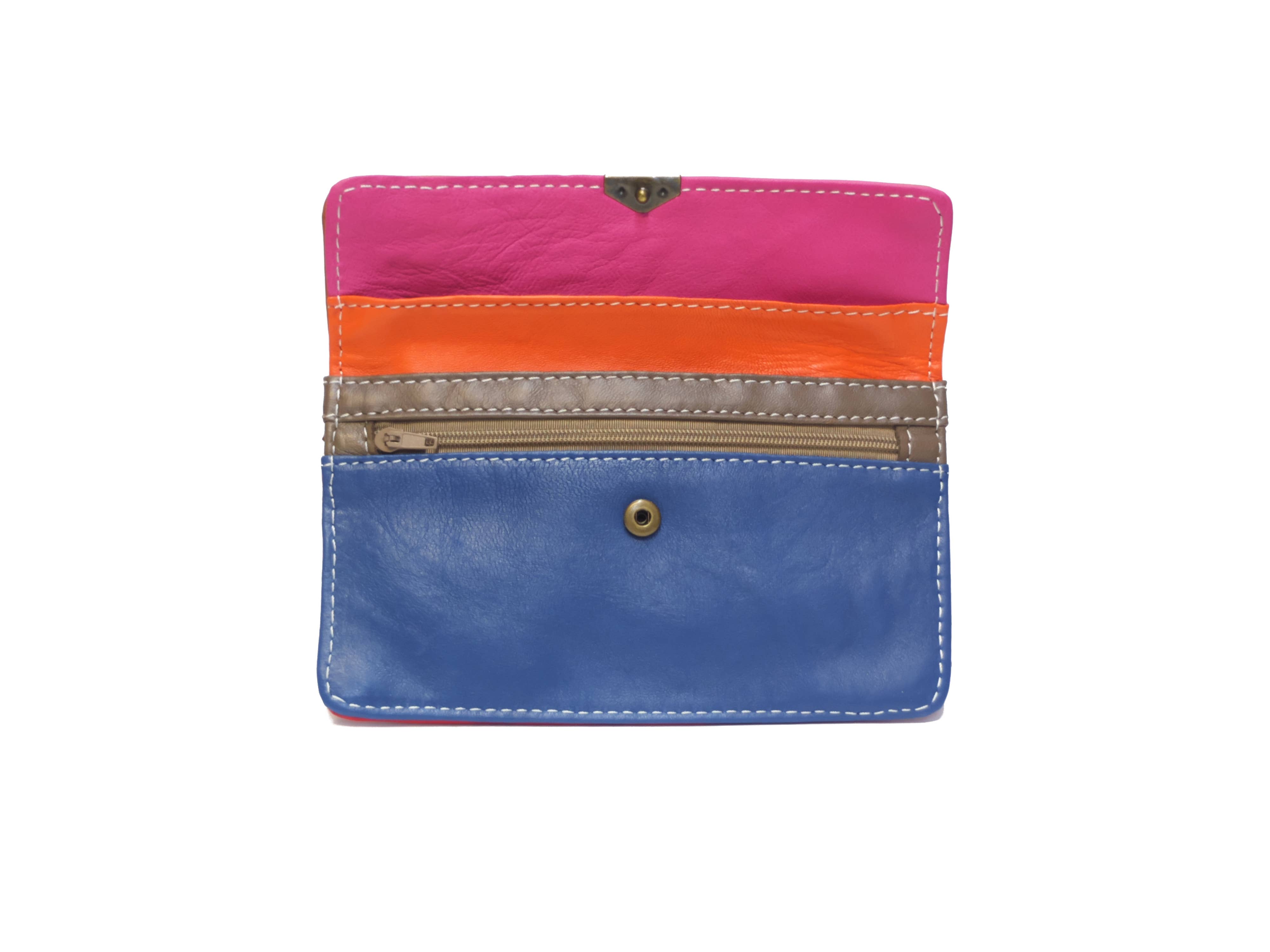 Royal marais - Vente Porte-monnaie – unisexe - porte monnaie multi poches en cuir Pm40171