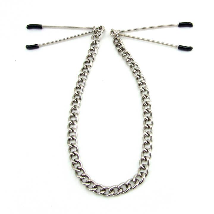 Bdn - Nipple Clamps - Tweezer With Chain - Chrome for wholesale by Bijoux De Nip
