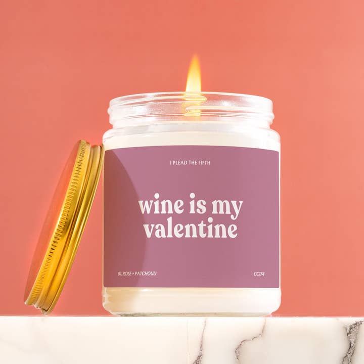 Single Valentine Gift Candle 9oz Soy Wax CC174 for wholesale by I Plead the Fifth