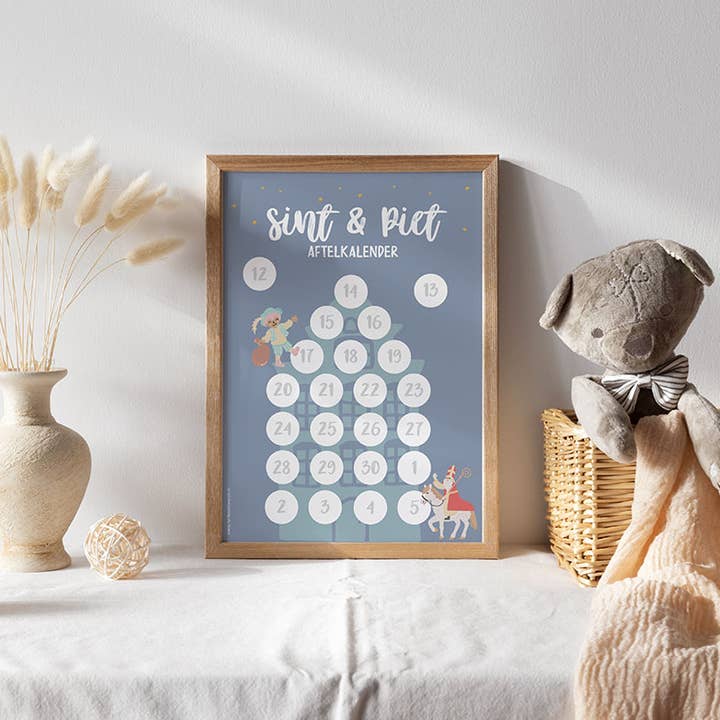 A4 countdown calendar | Sint & Piet for wholesale by NynkeOntwerpt