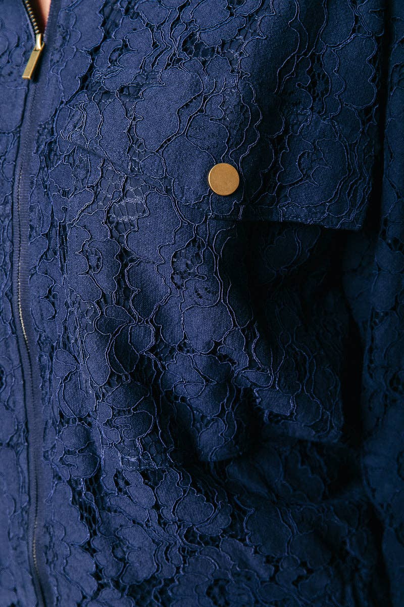 Flottan Lois Lace Bomberjacka | Marinblå för wholesale på Faire4