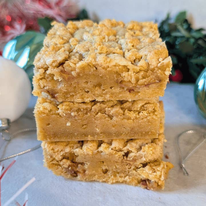 Apple Crumble Blondies (Vegan) for wholesale by Untainted Tastes