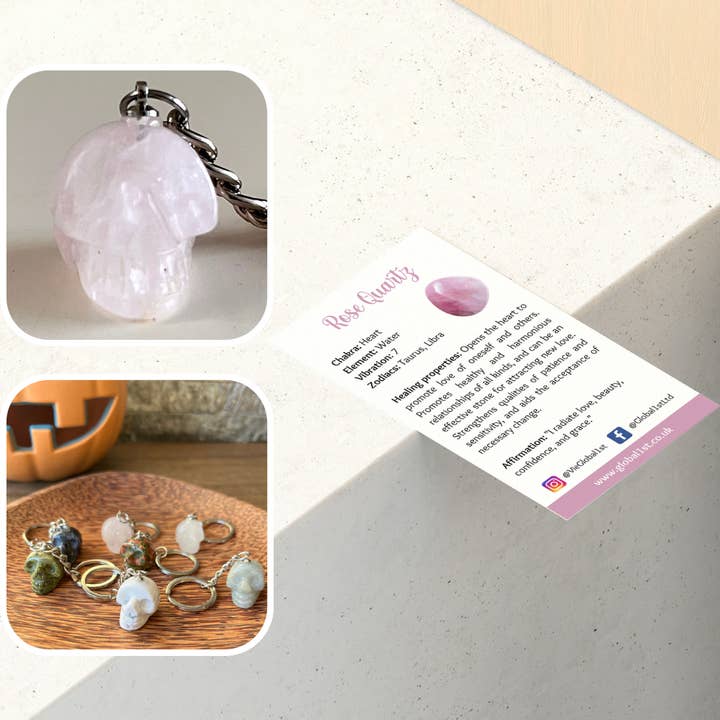 VIE – wholesale Keychain – Unisex – Crystal Skull Head Keychain, 2cm11