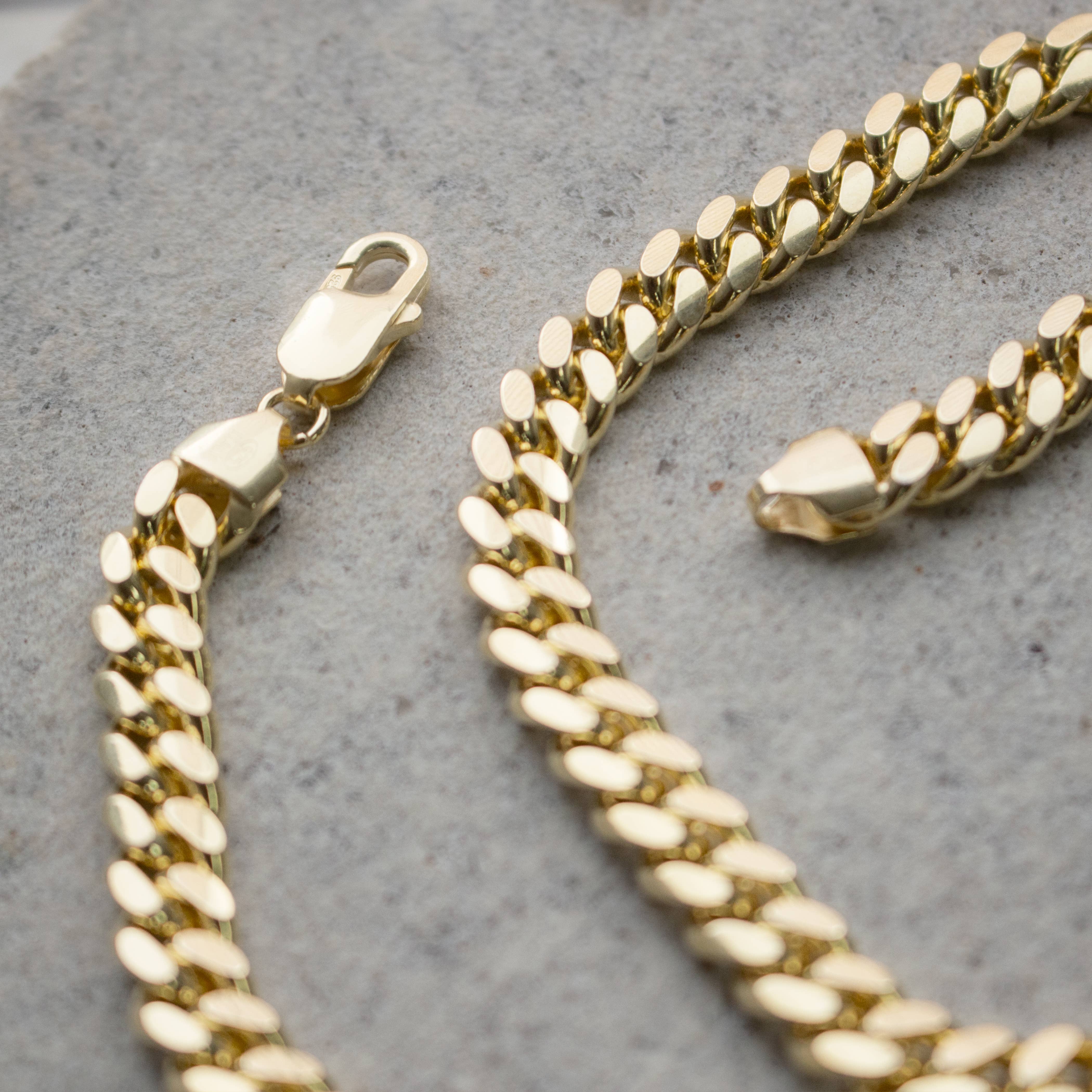 Aurora Jewels – Großhandel Gliederhalskette –  Miami Cuban Panzerkette 7,7 mm 3