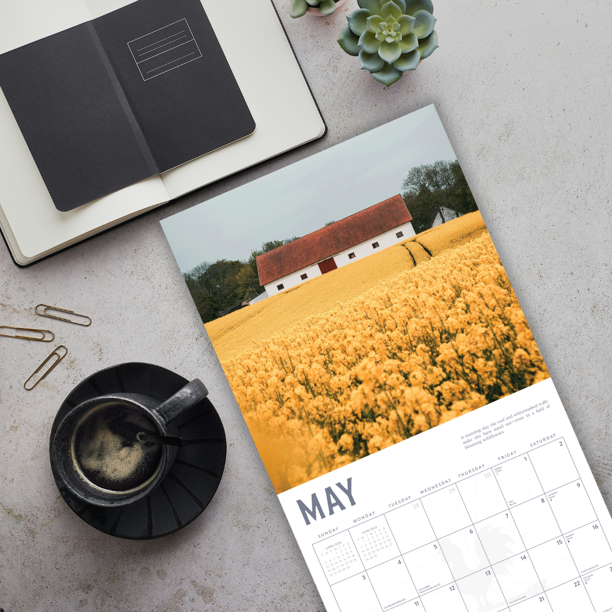 Marble City Press - Wholesale Calendar - Barns 2026 Wall Calendar Marble City Press2