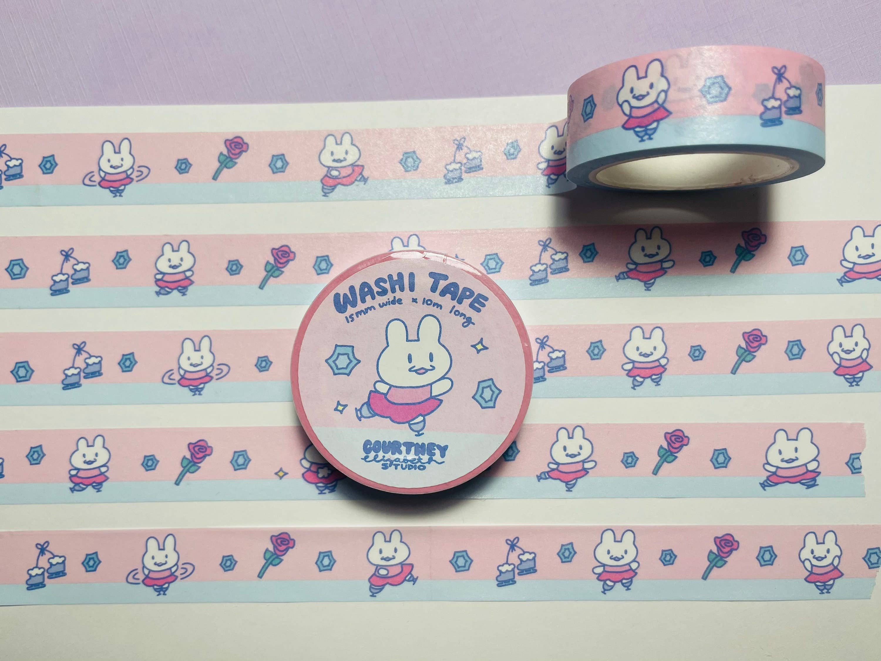 Courtney Elizabeth Studio - Wholesale Washi Tape - Gizmo Figure Skating Bunny Washi Tape - Rabbit On Ice3