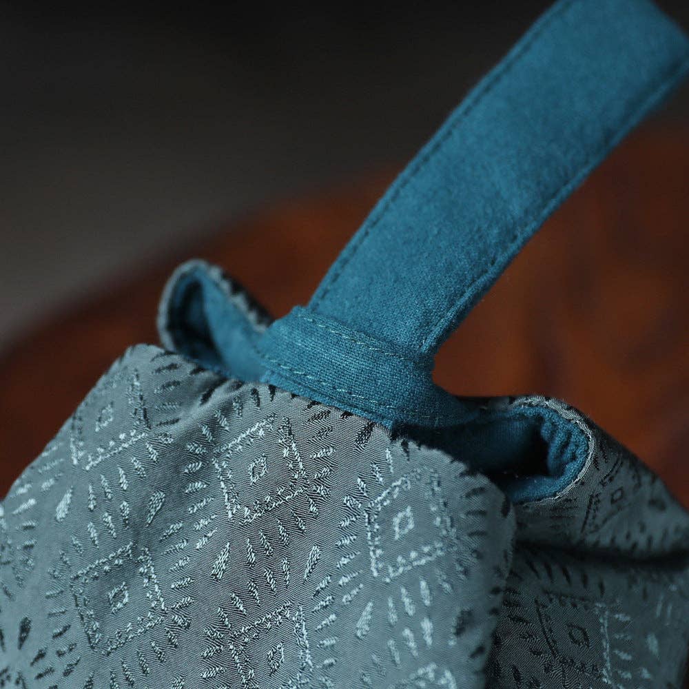 Gohobi （We cover U.S. import duties） – wholesale Förvaringspåse – Gohobi Grön Vävd Brokad Tekärlsförvaring Resväska Shifuku19