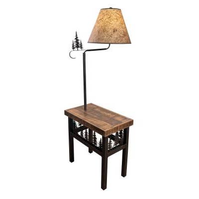 Coast Lamp Mfg - Wholesale Accent/Desk Lamp - Swing Arm Tray Lamp with Feather Tree Accent